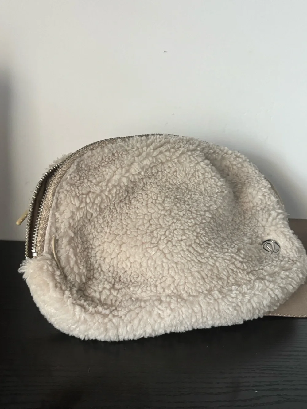 lululemon athletica Cream Sherpa Zip Pouch